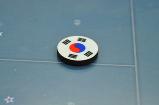 South Korean Flag 19mm Round Glossy Hardboard Markers (Set of 10) - Combat Miniatures