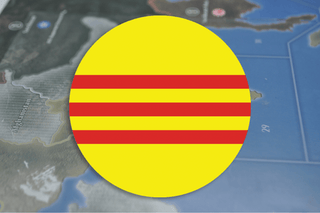 South Vietnam Airforce Roundel with Red Dot 4.4” x 4.4” Mobilization / New Build Tray | Glossy Hardboard - Combat Miniatures