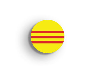 South Vietnam Flag 19mm Round Glossy Hardboard Markers (Set of 10) - Combat Miniatures