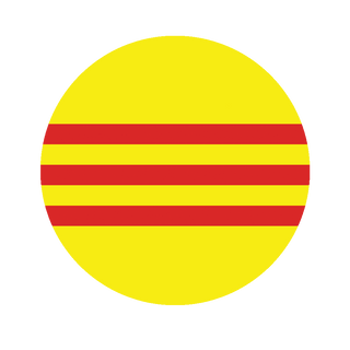 South Vietnam Flag 19mm Round Glossy Hardboard Markers (Set of 10) - Combat Miniatures