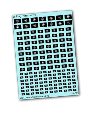 WW2 Alternative German Historical Flag Waterslide Decals (165 Flags, 3 Sizes) 2"x3" Card