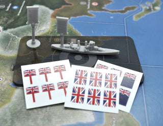 UK Naval Task Force Marker, Flag Stand, Tray & Decals - Combat Miniatures