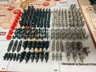 Union & Confederate Armies, 200 Total Pieces - Combat Miniatures
