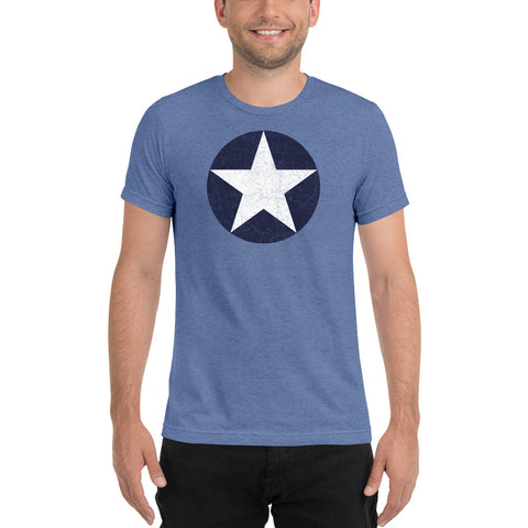 Men's US Airforce Roundel Blue & White Star Short sleeve t-shirt
