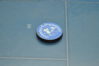 United Nations Flag 19mm Round Glossy Hardboard Markers (Set of 10) - Combat Miniatures