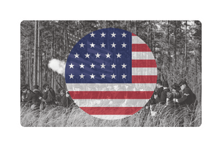 United States of America Flag Roundel Combat Label 1861 (3.3"x5.6") - Combat Miniatures