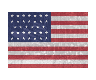 United States of American Flag with Image 1861 - 1863 Combat Label - Combat Miniatures