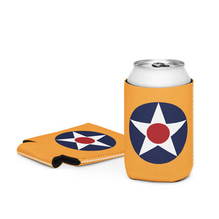 US Airforce Roundel On Yellow Background Can cooler - Combat Miniatures