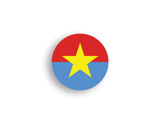 Viet Cong Flag 19mm Round Glossy Hardboard Markers (Set of 10) - Combat Miniatures