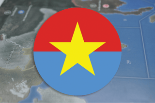Viet Cong Flag Roundel 4.4” x 4.4” Mobilization / New Build Tray | Glossy Hardboard - Combat Miniatures