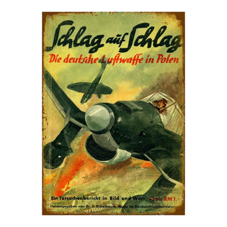 Vintage German Poster Metal Signs, 2 Sizes - Combat Miniatures