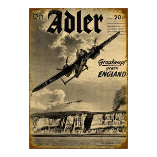 Vintage German Poster Metal Signs, 2 Sizes - Combat Miniatures