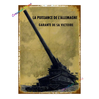 Vintage German Poster Metal Signs, 2 Sizes - Combat Miniatures