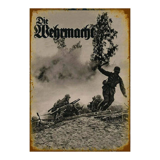 Vintage German Poster Metal Signs, 2 Sizes - Combat Miniatures