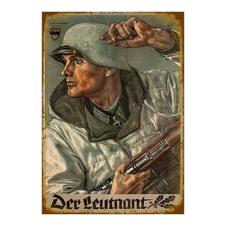 Vintage German Poster Metal Signs, 2 Sizes - Combat Miniatures