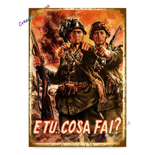 Vintage German Poster Metal Signs, 2 Sizes - Combat Miniatures