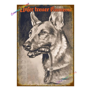 Vintage German Poster Metal Signs, 2 Sizes - Combat Miniatures