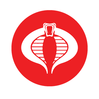 White Cobra Logo on Red Roundel (x10) - Combat Miniatures