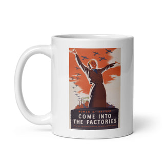 WW2 Era Poster White glossy mug