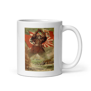 WW2 Axis Propaganda Poster White glossy mug