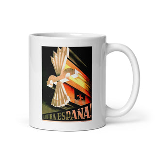 Spanish Civil War Loyalist Poster White glossy mug