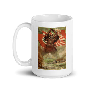 WW2 Axis Propaganda Poster White glossy mug