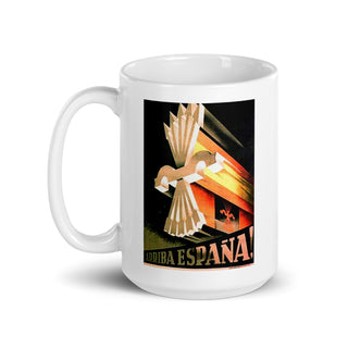 Spanish Civil War Loyalist Poster White glossy mug