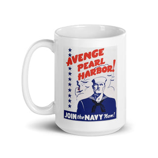 WW2 Recruitment Poster White glossy mug