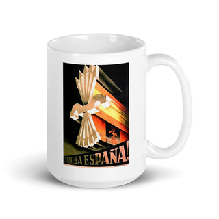 Spanish Civil War Loyalist Poster White glossy mug