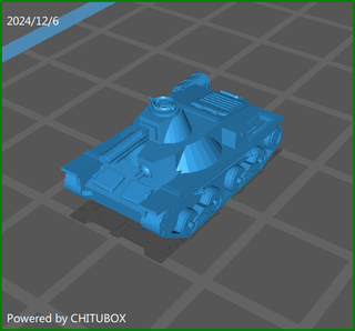 World War 2 Japanese Type 95 Ha - Go Light Armor STL File for Download - Combat Miniatures