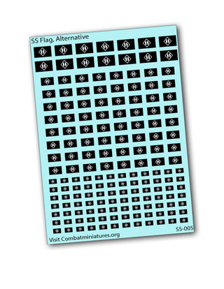 WW2 Alternative German Historical Flag Waterslide Decals (165 Flags, 3 Sizes) 2"x3" Card - Combat Miniatures