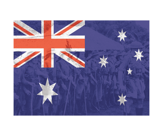 WW2 Australian Flag Combat Label - Combat Miniatures