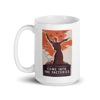 WW2 Era Poster White glossy mug - Combat Miniatures