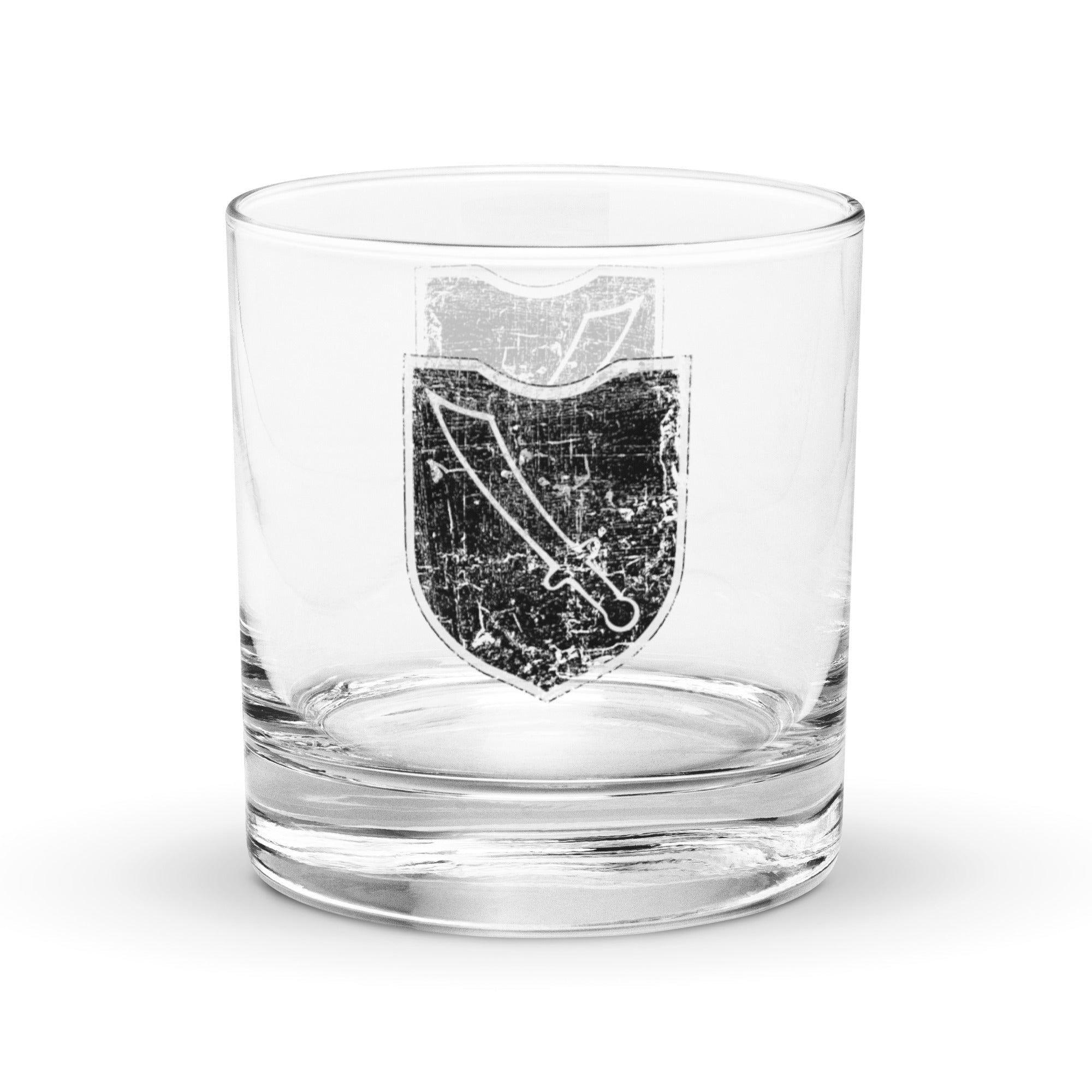 WW2 German Divisional Sheild Rocks glass | 10.5oz Military History Whiskey Glass