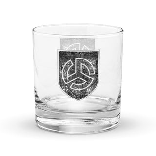 WW2 German Shield Rocks Glass | 10.5oz Military History Whiskey Glass - Combat Miniatures