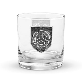 WW2 German Shield Rocks Glass | 10.5oz Military History Whiskey Glass - Combat Miniatures