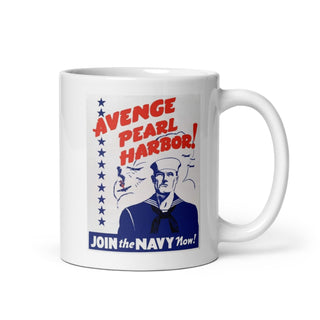 WW2 Recruitment Poster White glossy mug - Combat Miniatures