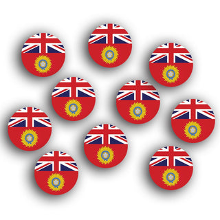 WWII Acrylic Faction Roundels, Indian Commonwealth Roundel (x10) - Combat Miniatures