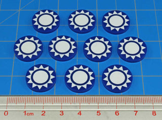 WWII Acrylic Fraction Roundel, Nationalist Chinese Air Force Roundel (x10) - Combat Miniatures