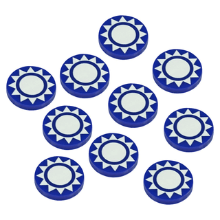 WWII Acrylic Fraction Roundel, Nationalist Chinese Air Force Roundel (x10) - Combat Miniatures