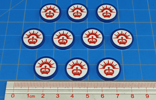 WWII Faction Tokens, Australian ANZAC (x10) - Combat Miniatures