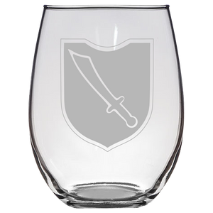 13th SS Panzer Division Logo Glassware - Stemless Wine Glass