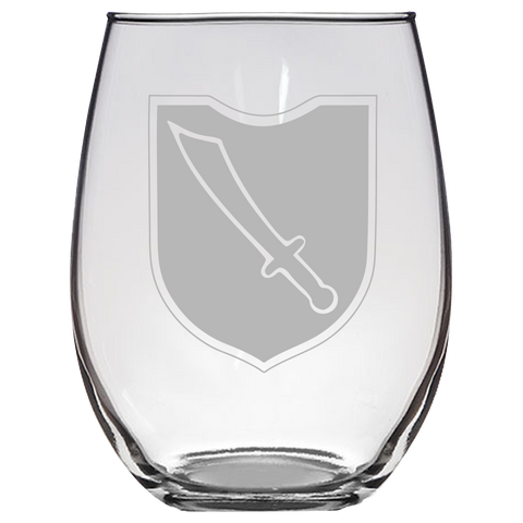 13th SS Panzer Division Logo Glassware - Stemless Wine Glass