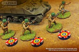 100Pc Axis & Allies Global 1940 Roundel Upgrade A - Combat Miniatures