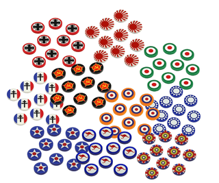 100Pc Axis & Allies Global 1940 Roundel Upgrade A - Combat Miniatures