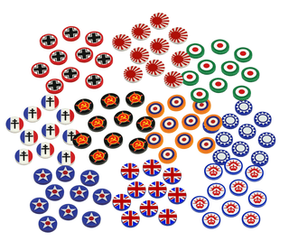 100Pc Axis & Allies Global 1940 Roundel Upgrade B - Combat Miniatures