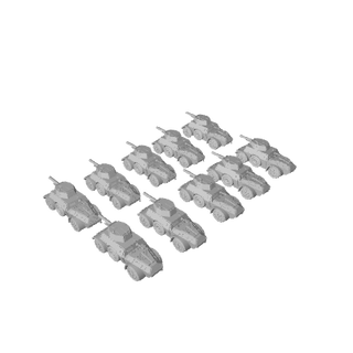 10pc 3D Printed Autoblinda Ab 41 - Combat Miniatures