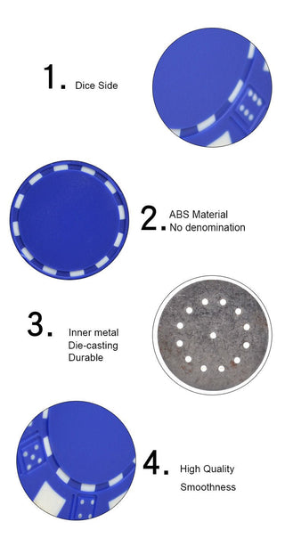 10PC "Your Choice" Color Clay Poker Chips - Combat Miniatures