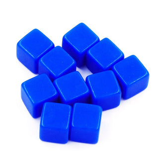 10pcs 16mm Blank Acrylic Dice - Combat Miniatures