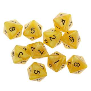 10pieces 8 Sided Dice D8 Polyhedral Dice for DND Party Table Board Games Dice Set Acrylic 1.6cm D8 Polyhedral Dices - Combat Miniatures